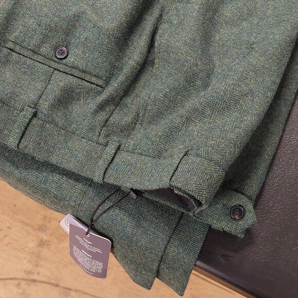 Studio Suits Haberdasher Green Tweed Suit Pants, Size: 32 Reg. - Picture 8 of 9